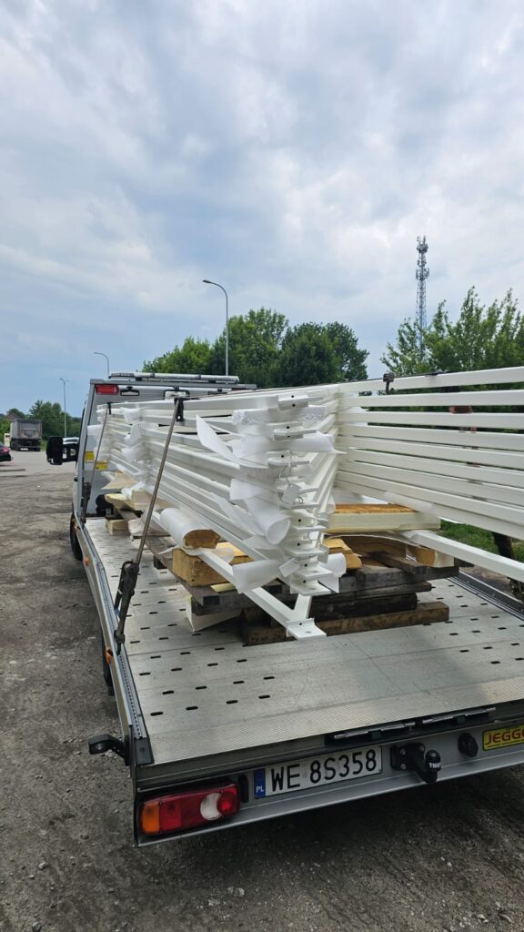 Transport elemntów stalowych lawetą Poznań